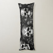 Skull edgy en mysterieus lichaamskussen (Achterkant (Verticaal))