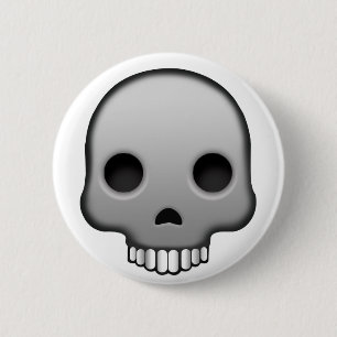 Skull Emoji Ronde Button 5,7 Cm