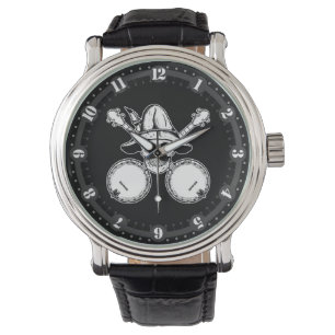 Skull en Banjos Horloge