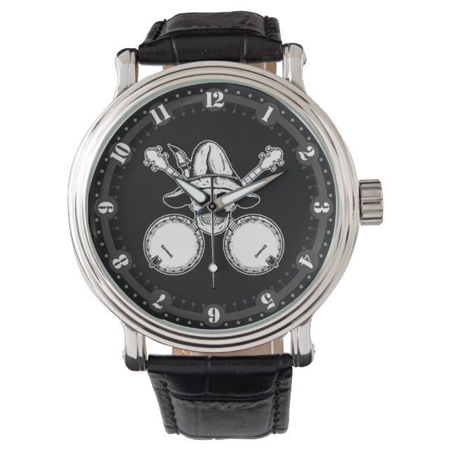 Skull en Banjos Horloge (Voorkant)