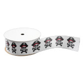 Skull en Crossbones Pirate Grosgrain Lint (Spoel)