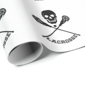 Skull en Lacrosse Sticks Cadeaupapier (Rol Hoek)