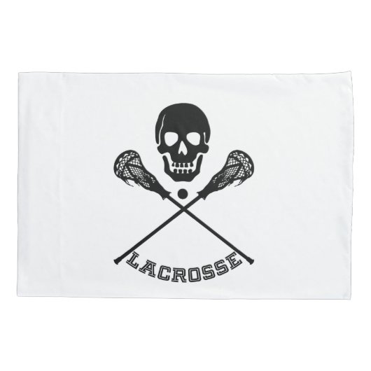 Skull en Lacrosse Sticks Kussensloop (Achterkant)