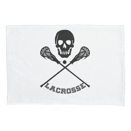 Skull en Lacrosse Sticks Kussensloop (Voorkant)
