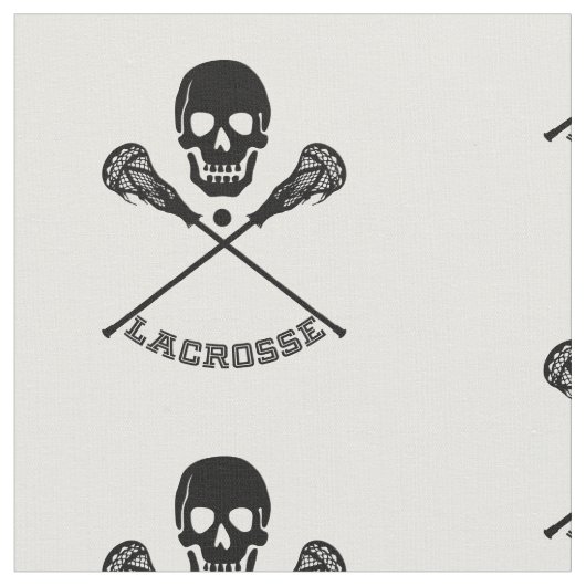 Skull en Lacrosse Sticks Stof (Close Up)