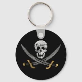 Skull en Swords Jolly Roger Pirate Flag Sleutelhanger