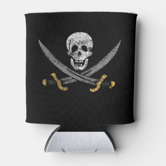 Skull en Swords Pirate Flag Blikjeskoeler (Voorkant)