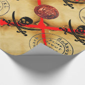 SKULL en SWORDS, PIRATEN DE PARCHTIE VAN HET KAART Cadeaupapier (Hoek)