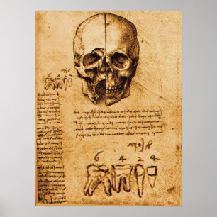 SKULL EN TEETH, DENTALE KLINIEK, DENTIST POSTER