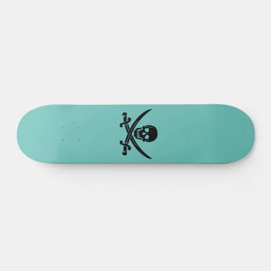 SKULL ET CROSSBONES PIRATE SKATEBOARD (Horz)