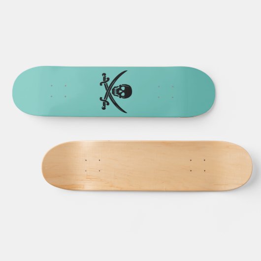SKULL ET CROSSBONES PIRATE SKATEBOARD (Horz)