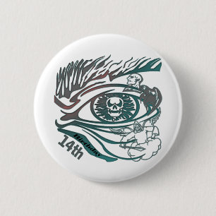 Skull Eye 14th Birthday Gifts Ronde Button 5,7 Cm