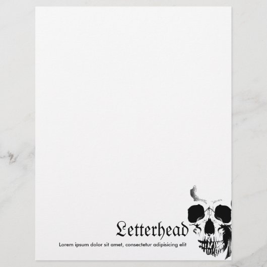 Skull Face Briefhoofd Ontwerp (Voorkant)
