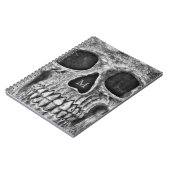 Skull Face Gothic White Cool Macabre Notitieboek (Linkerzijde)
