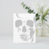 Skull Face Gray Briefkaart (Staand voorkant)