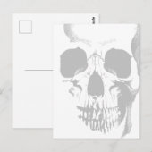 Skull Face Gray Briefkaart (Voorkant / Achterkant)