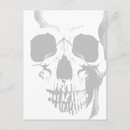 Skull Face Gray Briefkaart (Voorkant)