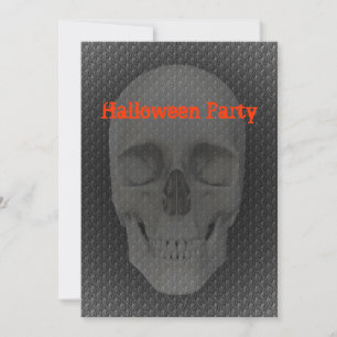 Skull Face Halloween Invitation Kaart
