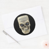 Skull Face Molon Labe Ronde Sticker (Envelop)
