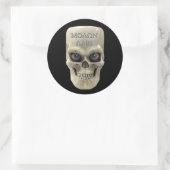 Skull Face Molon Labe Ronde Sticker (Tas)