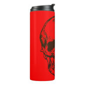 Skull Fantasy Pop Art Rock Punk Heavy Metal Red Thermosbeker (Gedraaid links)