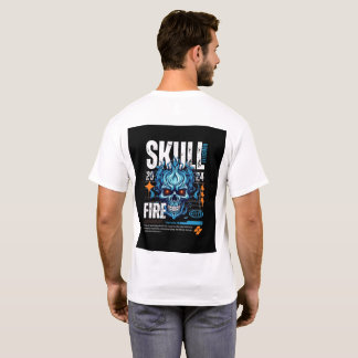 Skull Fire 2026 Premium Oversized T-Shirt met acht