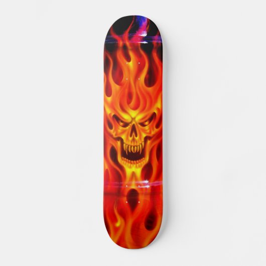 Skull Fire - Schaats Deck Skateboard (Voorkant)