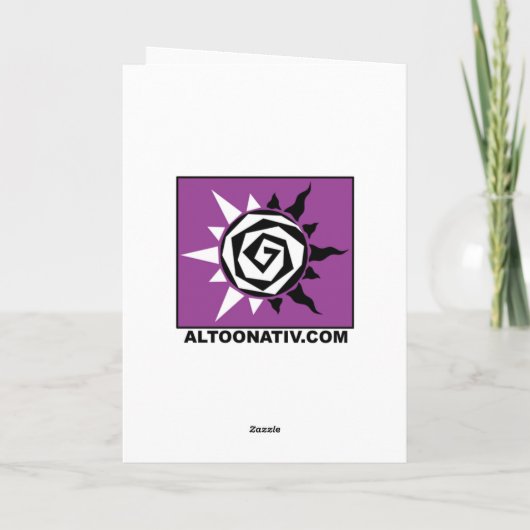 Skull Flame Verjaardag Kaart (Achterkant)