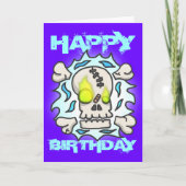 Skull Flame Verjaardag Kaart (Voorkant)