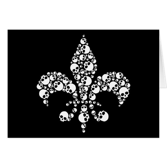 Skull Fleur De Lis (Voorkant Horizontaal)
