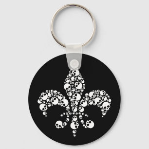 Skull Fleur De Lis Sleutelhanger