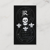 SKULL, FLEUR DE LISE /ANTIQUE PIRATES CARTES DE TR (Dos)