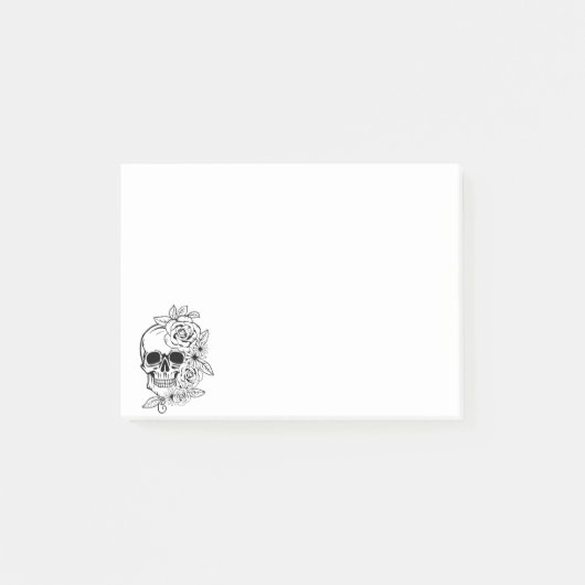 Skull Floral Art Post-it® Notes (Voorkant)