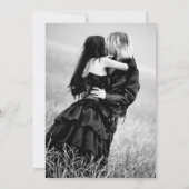 Skull Floral Black Foto Gothic Kaart (Achterkant)