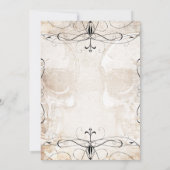  Skull & Flourishes Wedding Uitnodiging (Achterkant)