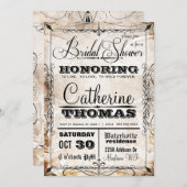  Skull & Flourishes Wedding Uitnodiging (Voorkant / Achterkant)