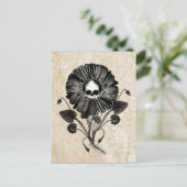 Skull Flower Briefkaart (Staand voorkant)