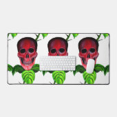 Skull Flower Science Fictie thema griezelig ontwer Bureaumat (Keyboard & Muis)