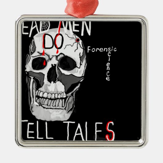 Skull forensic science CSI dode mannen Metalen Ornament (Voorkant)