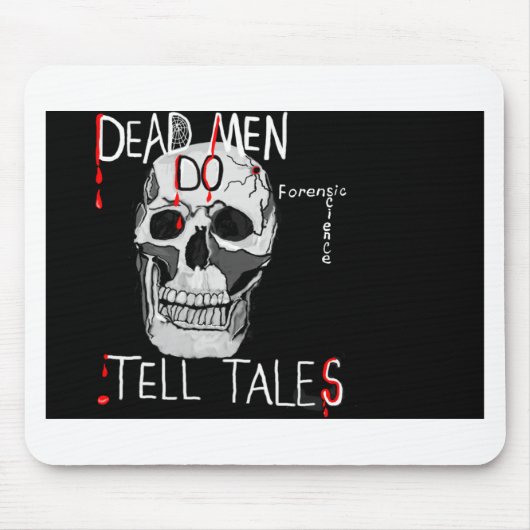 Skull forensic science CSI dode mannen Muismat (Voorkant)