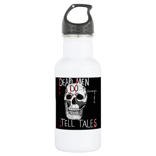 Skull forensic science CSI dode mannen Waterfles (Voorkant)
