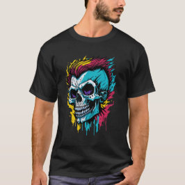 Skull Funny Costume Graffiti Art T-shirt