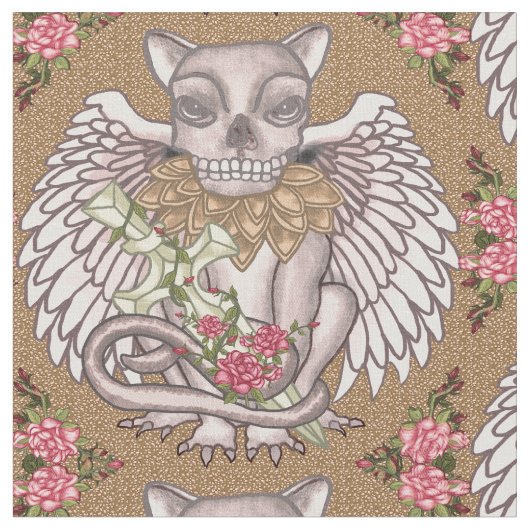 Skull Gargoyle Stof (Close Up)