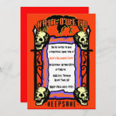 Skull Gatekeeper Party Uitnodiging (Voorkant / Achterkant)