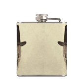 Skull Gay Mr. en Mr.  Retro Sepia Groomsman Heupfles (Achterkant)