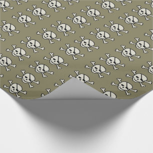 Skull - Glanzend grijs omslagpapier, 30 x 15 inch Cadeaupapier