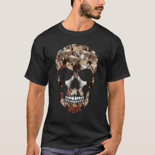 Skull Goats Farmer Halloween Costume Day Boys T-shirt