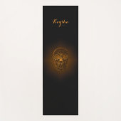 Skull Gothic Gold Modern stijlvol monogram Yogamat (Voorkant)