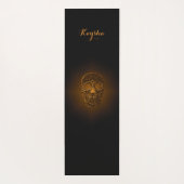 Skull Gothic Gold Modern stijlvol monogram Yogamat (Achterkant)