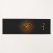 Skull Gothic Gold Modern stijlvol monogram Yogamat (Voorkant (horizontaal))